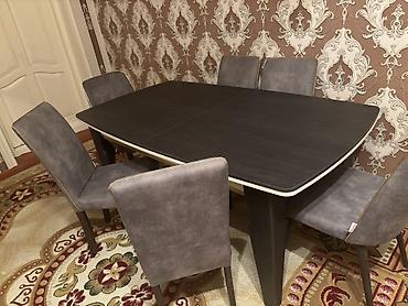 perla mebel stul: Açılan masadı 1800 alınıbdı 1200 azn satılır - Komplekt: 1 masa + 6 — 1