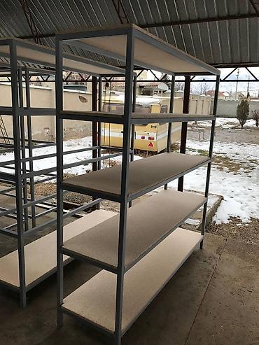 Этажерки для кухни: Продается стеллаж из профильной трубы размеры высота 1900мм Длина — 7