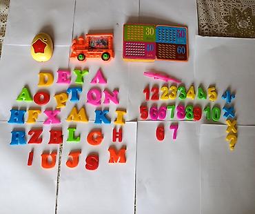 uşaq ucun maqnit lovhə: Uşaq üçün öyrədici oyun dəsti. Hamısı=7man - Rəngarəng plastik maqnit — 1