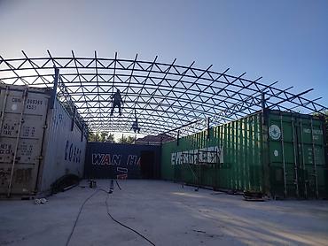 Навесы: Навес, Арочный, Металл, Поликарбонат, Установка — 3