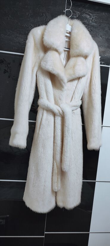 haljine sa spuštenim ramenima: M (EU 38), With lining, Mink, color - White