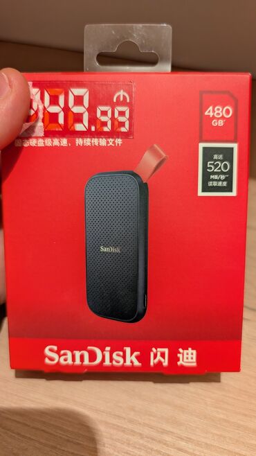 Накопители SSD: Внешний Накопитель SSD Sandisk, 480 ГБ, M.2, Б/у