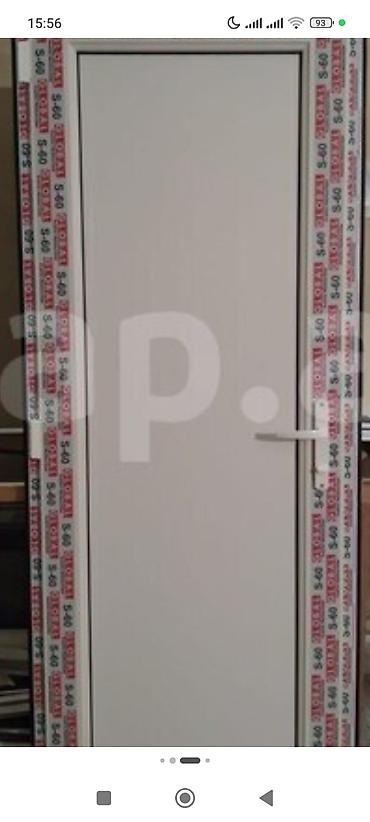 plastik qapi pencere islenmis: Ağ rəngli plastik qapı - Material: PVC/profil (üzərində “S-40” — 1