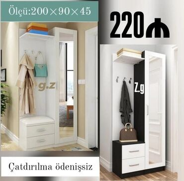 Dolablar: Yeni, Açılan, 1 qapı Düz dolab, Dəhliz dolabı, Azərbaycan — 6