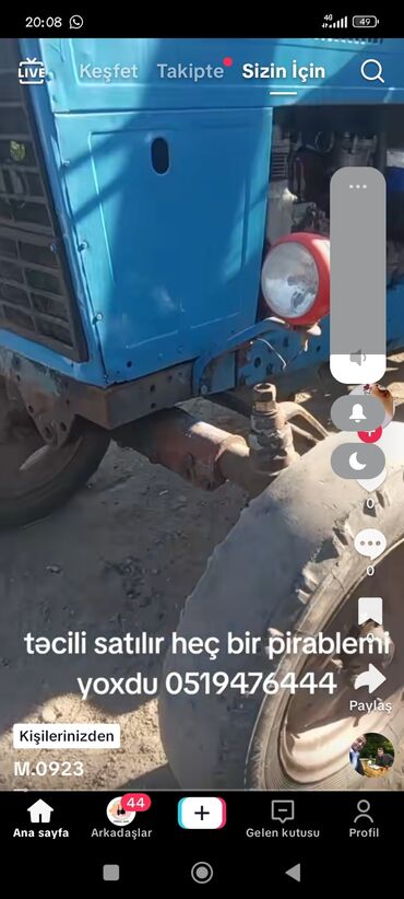 Другое сельско-хозяйственное оборудование: Mavi rəngli traktor - Ön hissəsi və kapotu yenilənmiş/yenidən