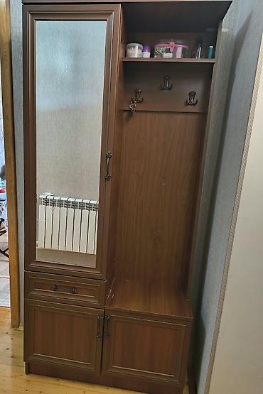 tibbi dolab: Dəhliz üçün çoxfunksiyalı giriş dolabı - Material: taxta teksturalı — 2