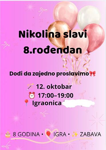 crvene haljine svecane: Personalizovane pozivnice za dečije rođendane - Dizajn po meri — 1