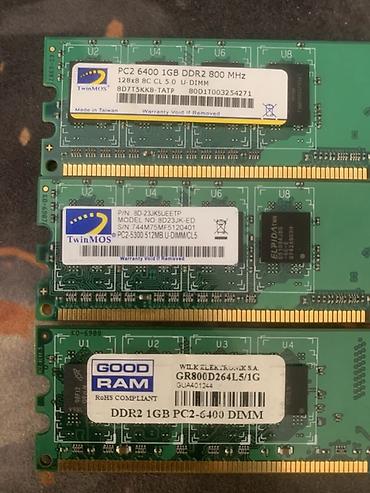 Оперативная память (RAM) для ПК: Оперативная память (RAM) для ПК, Б/у, Goodram, До 2 ГБ, DDR2, 800 МГц — 1