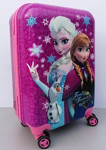Rančevi, torbe i koferi: Dečji kofer na točkiće – Frozen (Elsa, Ana i Olaf), ružičasti - Tvrda — 7