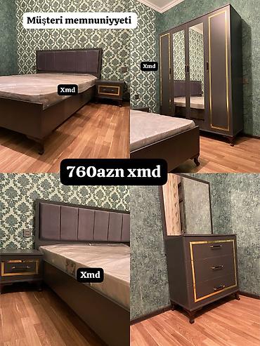 Yataq otağı dəsti – 760 AZN Tərkib: - 2 nəfərlik çarpayı (yumşaq