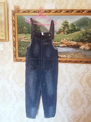 tulum cins: Qadınlar üçün cins kombinezon - Model: klassik denim kombinezon - — 1
