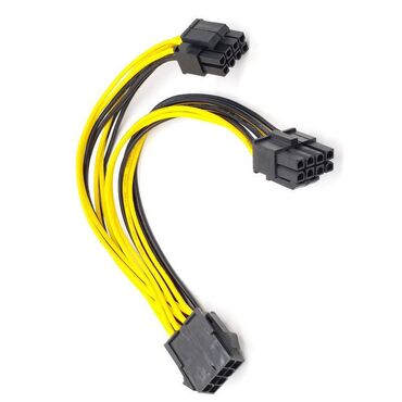 кабели и переходники для серверов 0 5 м: Кабель питания 8pin (female) - 2 х (4+4pin) (male). Переходник 8pin -
