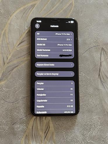 iphone x 2 ci el: IPhone 11 Pro Max, 512 GB, Qızılı, Face ID — 6