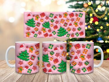 Čaše: Praznične keramičke šolje – više dizajna - Materijal: kvalitetna — 2