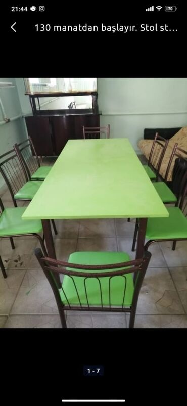 Masa və oturacaq dəstləri: Mətbəx üçün, Yeni, Açılmayan, Kvadrat masa — 21