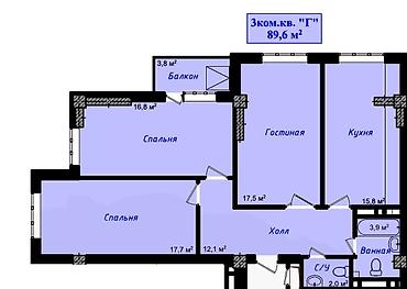 продаю гараж: 3 комнаты, 90 м², Элитка, 9 этаж, ПСО (под самоотделку) — 2