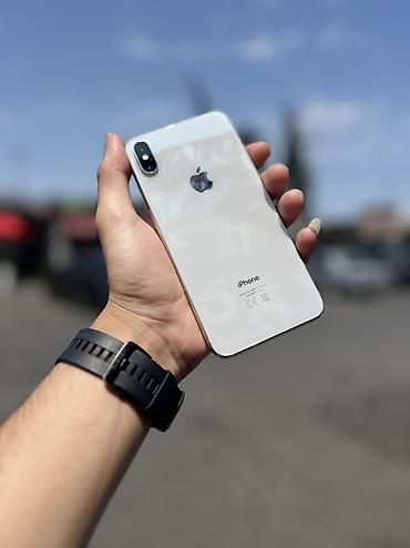 IPhone Xs Max, 256 GB, Ağ, Face ID, Simsiz şarj, Sənədlərlə