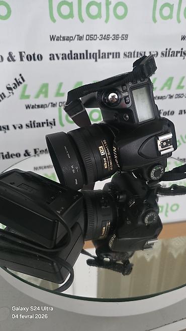 monitor qiymetleri: Nikon D80 DSLR fotoaparat + AF‑S NIKKOR 35mm f/1.8G üzərində kart və — 6