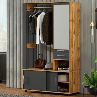 Sifarişlə dolablar: Düz dolab, Yataq otağı üçün, Paltar üçün, Açılan, Korpuslu, 5 qapı — 12