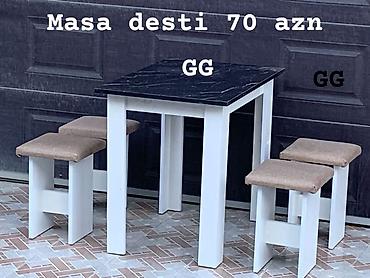 oyun stul: Mətbəx üçün, Yeni, Açılmayan, Kvadrat masa, 4 stul — 3