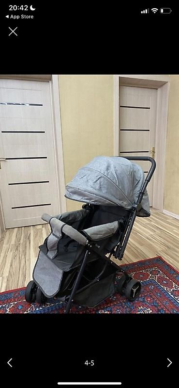 seyyar araba: Uşaq arabası – yüngül, qatlanan, geniş kölgəlikli model - Rəng: boz — 4