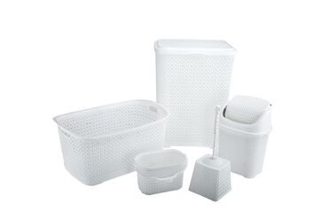 купить мини оборудование для производства туалетной бумаги: Набор для ванны 5 предметов “Жемчуг” производство Турция Набор