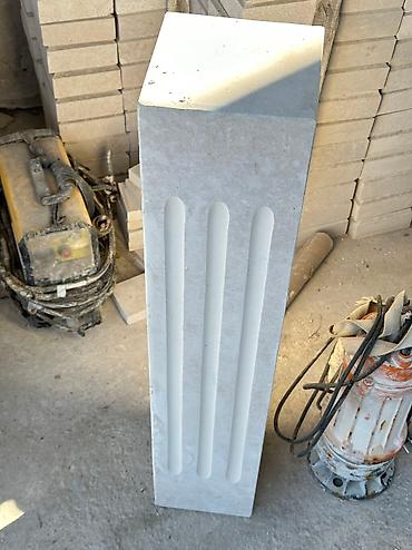 Фасадные плиты Сары-Таш (Травертин): Отборные балясины,тумбы,перила из 2 го слой сары таша все в один цвет — 10