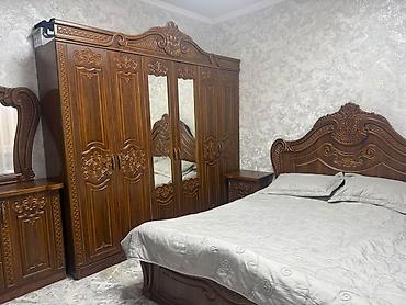 подушка на стул: Спальный гарнитур, Б/у, Двуспальная кровать, Дерево, цвет - Коричневый — 3