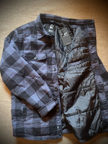 Другая мужская одежда: Батник утепленный. Brandit (Германия). Цвет: Черно-серый (как на фото) — 4