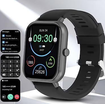 Yeni, Smart saat, Smart, Sensor ekran, rəng - Qara