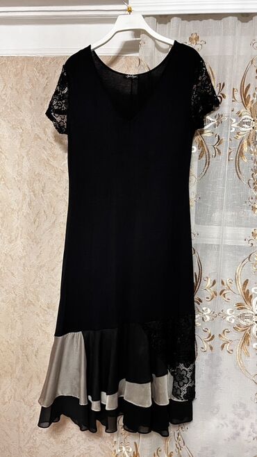 Gündəlik donlar: Qadın geyimləri dəsti – 4 paltar 1) Qızılı-qara uzun ziyafət paltarı — 3