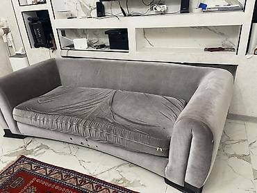 Divanlar: Mebel: Yumşaq divan - Rəng: Boz (tünt-boz tonlarda) - Üslub: Enli — 4