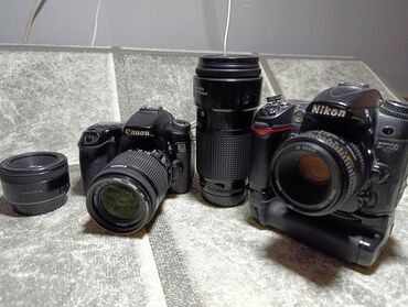 Фотоаппараты: Canon 70D 18-55 mm 50mm 1:8. Nikon 7000D 50mm 1:8 f, zoom 70-210 mm