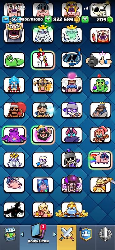 klasik gitara: Clash Royale hesabı – yüksək səviyyəli, zəngin kolleksiya - Kral — 1