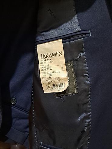 topdan geyim: Jakamen kişi kostyumu – model J312001 - Rəng: Lacivert (koyu lacivert) — 2