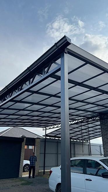 Навесы: Навес, Арочный, Металл, Поликарбонат, Установка — 15