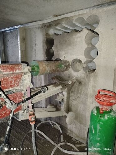 Beton işləri: Səssiz tozsuz səliqəli kəsim. Beton katlavan monolit kubik — 23