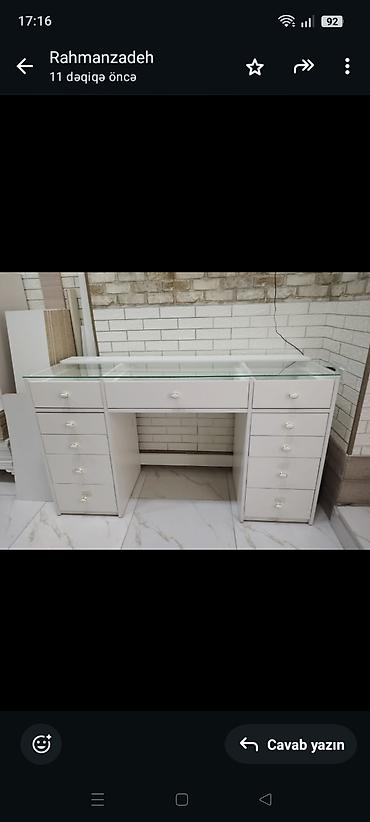 salon oturacaqlari: Düz masa, Siyirməli, Polkalı, Şüşə — 1