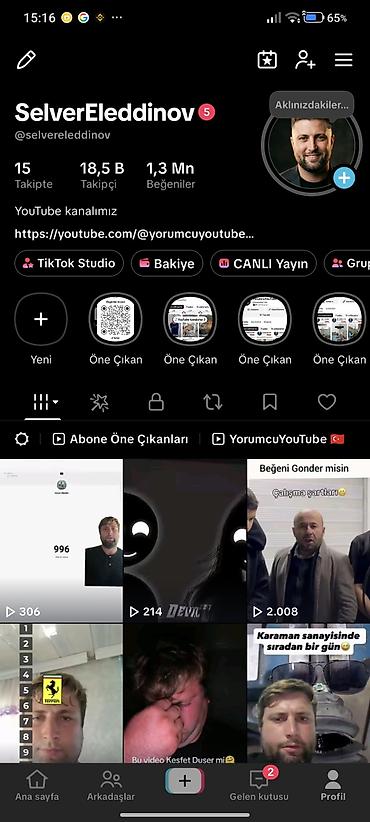 Xidmət: TikTok və YouTube üçün sosial media idarəetməsi və məzmun