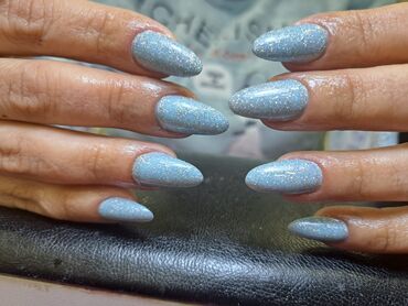 Manikür, pedikür: Forma gel tipsi gel qaynağı gellak şellak Şekillerin hamısı öz əl — 2