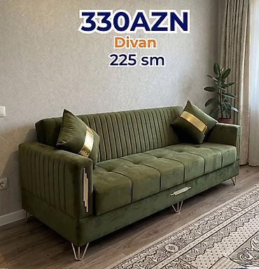 Divanlar: Divan – 225 sm Qiymət: 330 AZN (şəkildə göstərilib) - Rəng — 1