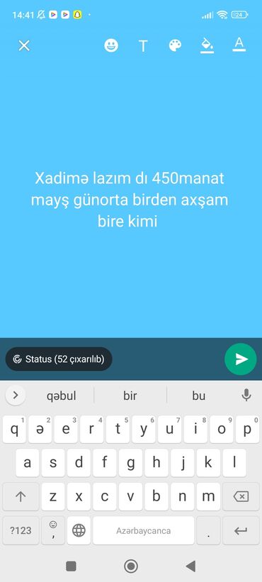 evde paketleme işi baki: Təmizlikçi. Təcrübəsiz. Tam iş günü