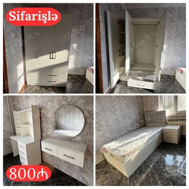 детское трюмо и косметика для девочек: Təknəfərlik çarpayı, Dolab, Termo, 2 tumba, Yeni