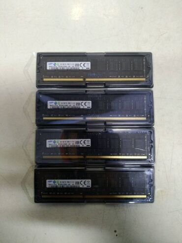 Оперативная память (RAM): Оперативная память, Б/у, Samsung, 8 ГБ, DDR3, 1600 МГц, Для ПК