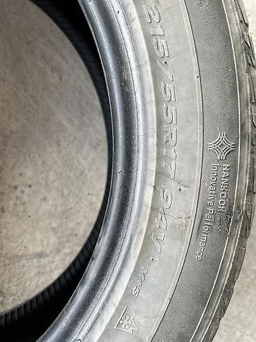 82 2: Шины 215 / 55 / R 17, Всесезонная, Б/у, Легковые, Hankook — 1