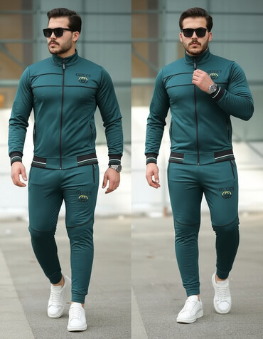 Trenerke: Komplet, S (EU 48), Ea7, bоја - Maslinasto zelena, Likra — 1