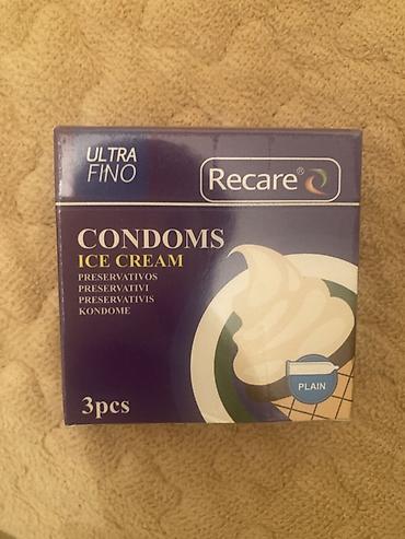 Nitril əlcəklər: Məhsul: Recare Ultra Fino prezervativlər – Ice Cream (dondurma) — 1