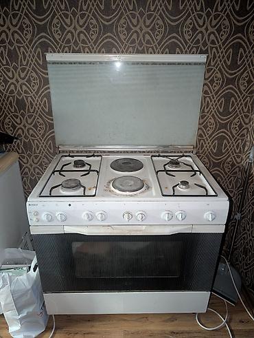 газовые плиты индезит: Комбинированная плита, Indesit, Б/у, Напольная, Механическая — 1