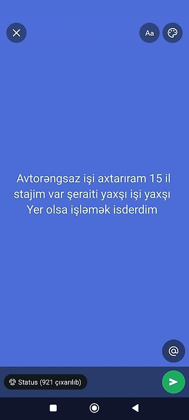 iş elanları 2022 bakı tap az: Avtorəngsaz işi axtarıram. Bu sahədə 15 illik iş təcrübəm var — 1
