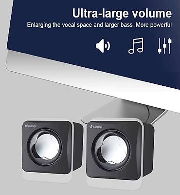 Колонки для ПК и ноутбуков: Компактные колонки для компьютера Kisonli V410 - отличное решение для — 16